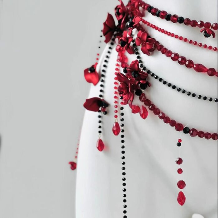 Pearl Design Chain Beaded Wait Belt 3