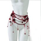 Pearl Design Chain Beaded Wait Belt 5