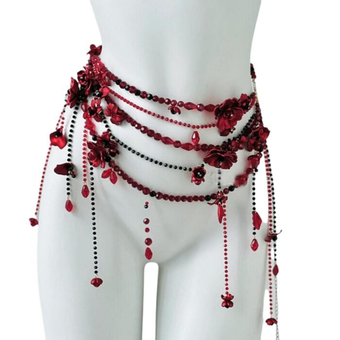 Pearl Design Chain Beaded Wait Belt – sku-1 11
