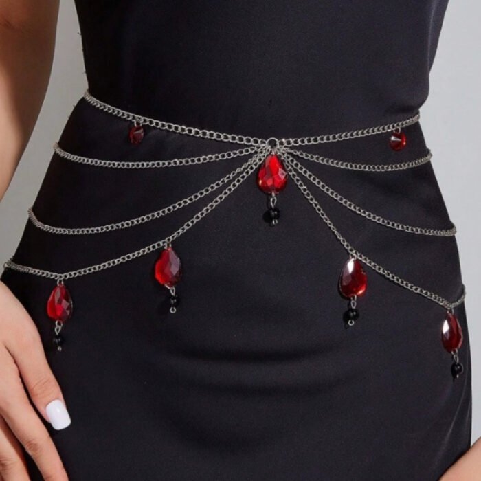 Pearl Design Chain Beaded Wait Belt – sku-8 14
