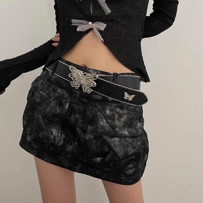 Barbie Pink Y2K Butterfly Belt – black 7