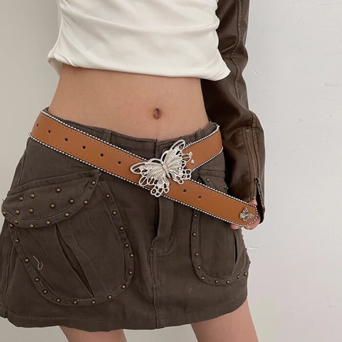 Barbie Pink Y2K Butterfly Belt – light brown 9