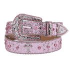 Pink Cross-Rivet Rhinestone Belt 2