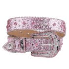Pink Cross-Rivet Rhinestone Belt – Pink 3