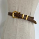 Gold Buckle Pu Leather Cummerbunds Narrow Belt – picture [173] 2