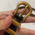 Gold Buckle Pu Leather Cummerbunds Narrow Belt 4