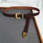 Faux Suede Cummerbund Coat Waistband Narrow Belt 1