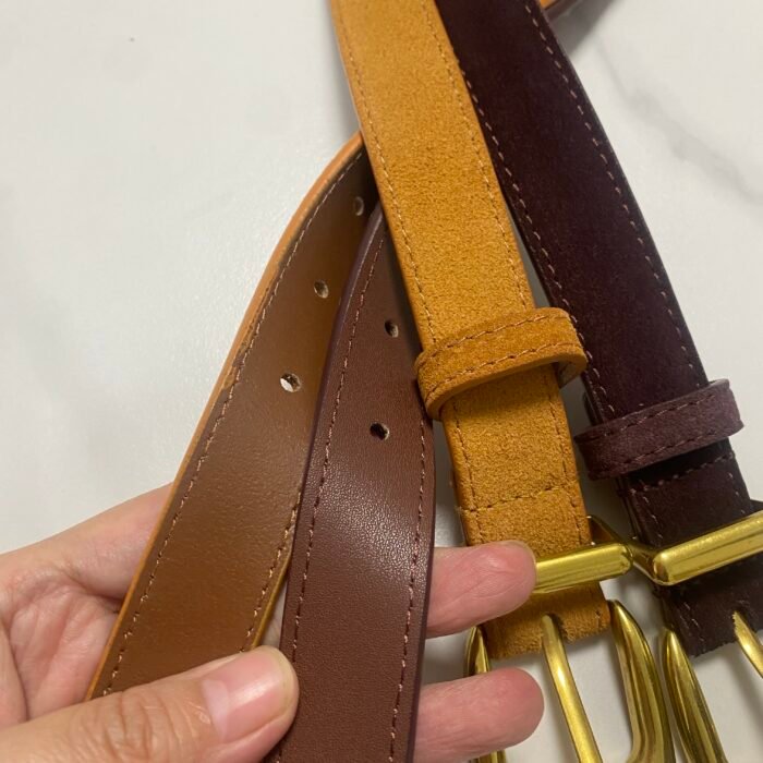 Faux Suede Cummerbund Coat Waistband Narrow Belt 2