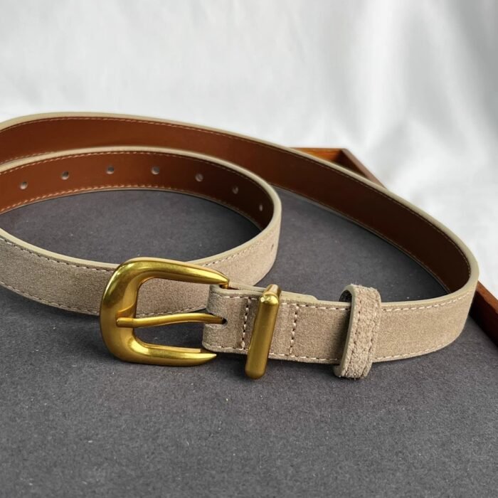 Faux Suede Cummerbund Coat Waistband Narrow Belt – light khaki 11
