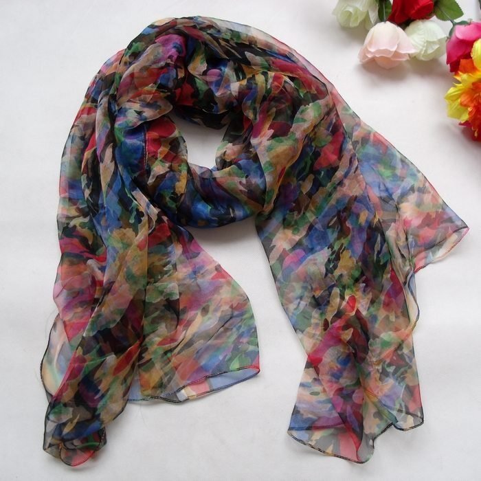 Long Sheer Printed 180*105cm Scarf – 08 9
