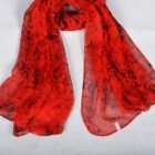 Long Sheer Printed 180*105cm Scarf – black white 1807 20