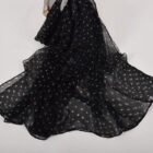 Long Sheer Printed 180*105cm Scarf – black dot 22