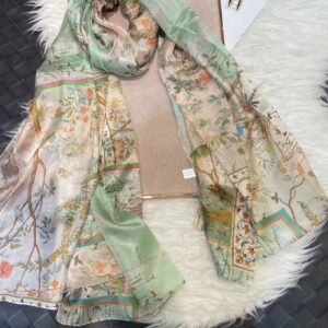 Light Printed Silk Scarf Shawl Wraps