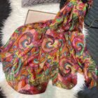 Floral Silk Scarf Shawl – red 21