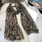 Light Printed Silk Scarf Shawl Wraps 180*110cm – coffee black 13