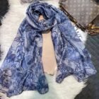 Light Printed Silk Scarf Shawl Wraps 180*110cm – blue 18