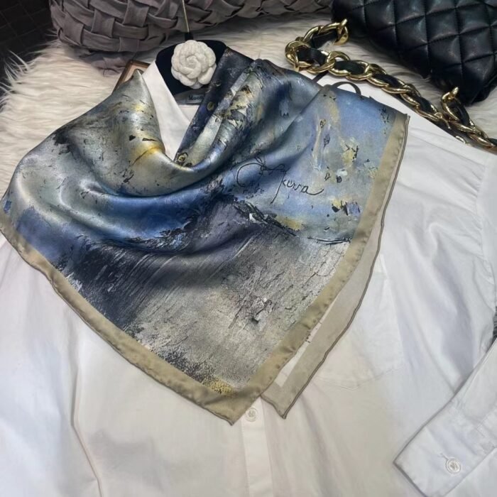 Silk Ballet Girl Design Square Scarves 5