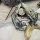 Silk Ballet Girl Design Square Scarves 6