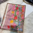 Watercolor Print Silk Long Scarf Shawl 5