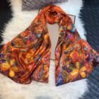 Light Silk Design Scarves – red 6